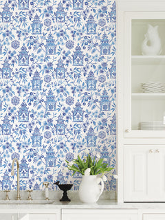 Danson Peel and Stick Wallpaper in a room setting