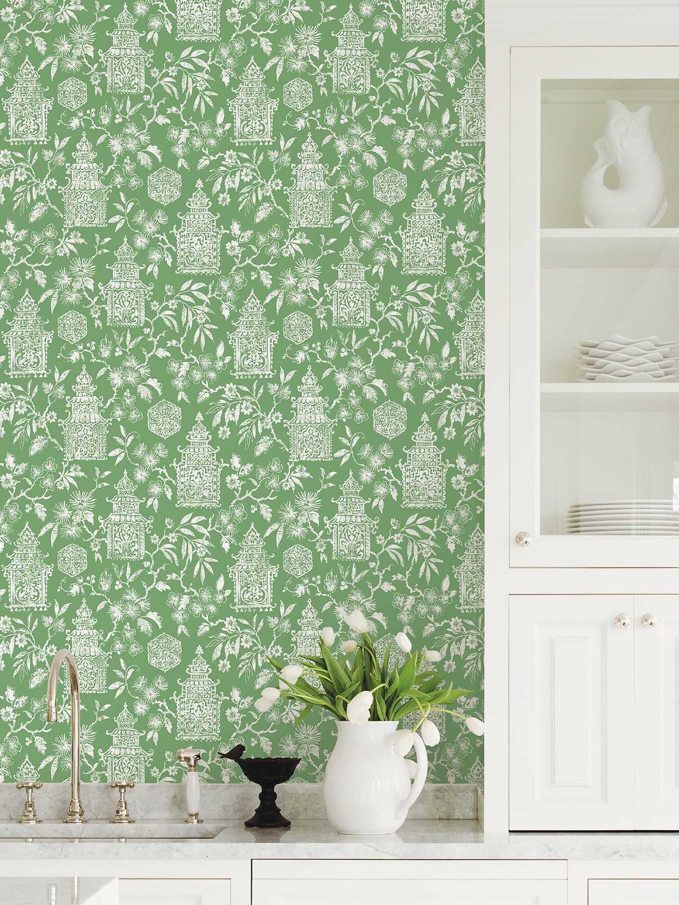 Danson Peel and Stick Wallpaper in a room setting