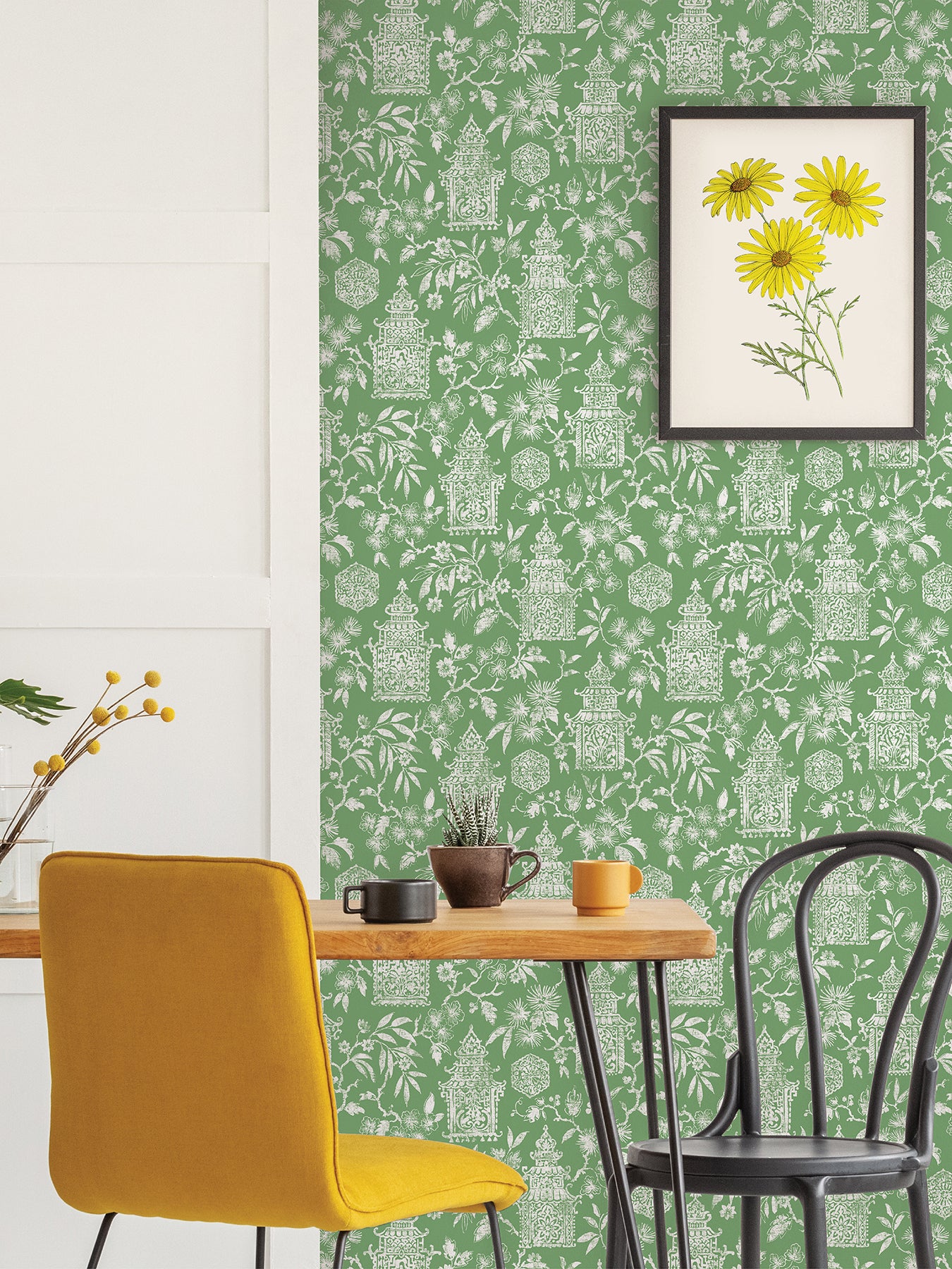 Danson Peel and Stick Wallpaper in a room setting