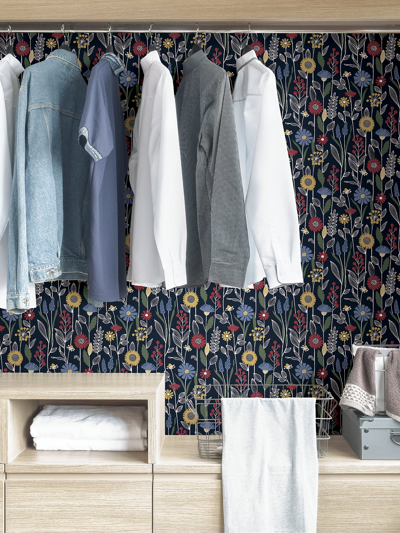 Jane P&S Wallpaper in a room setting