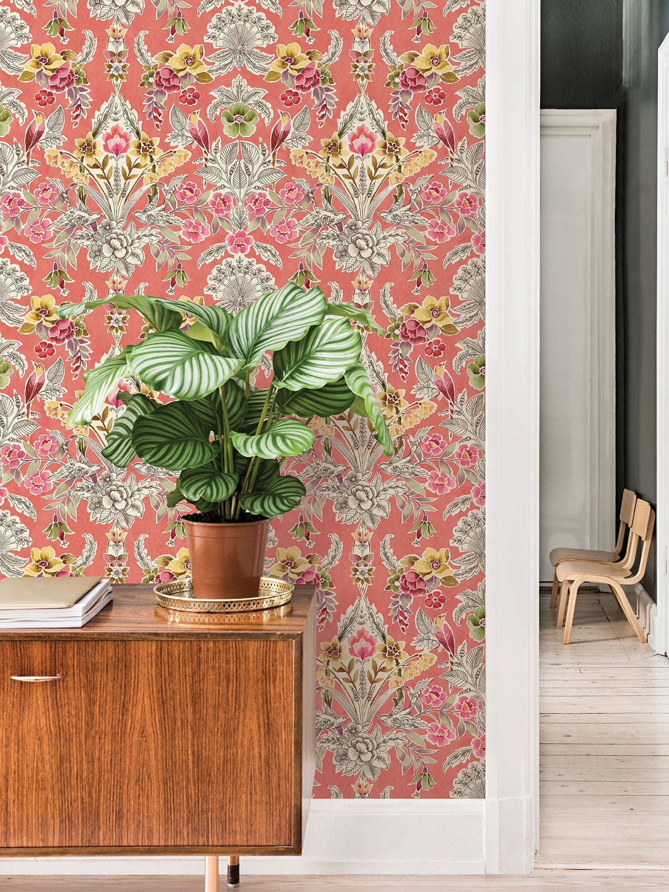 Summer Love Peel and Stick Wallpaper in a room setting