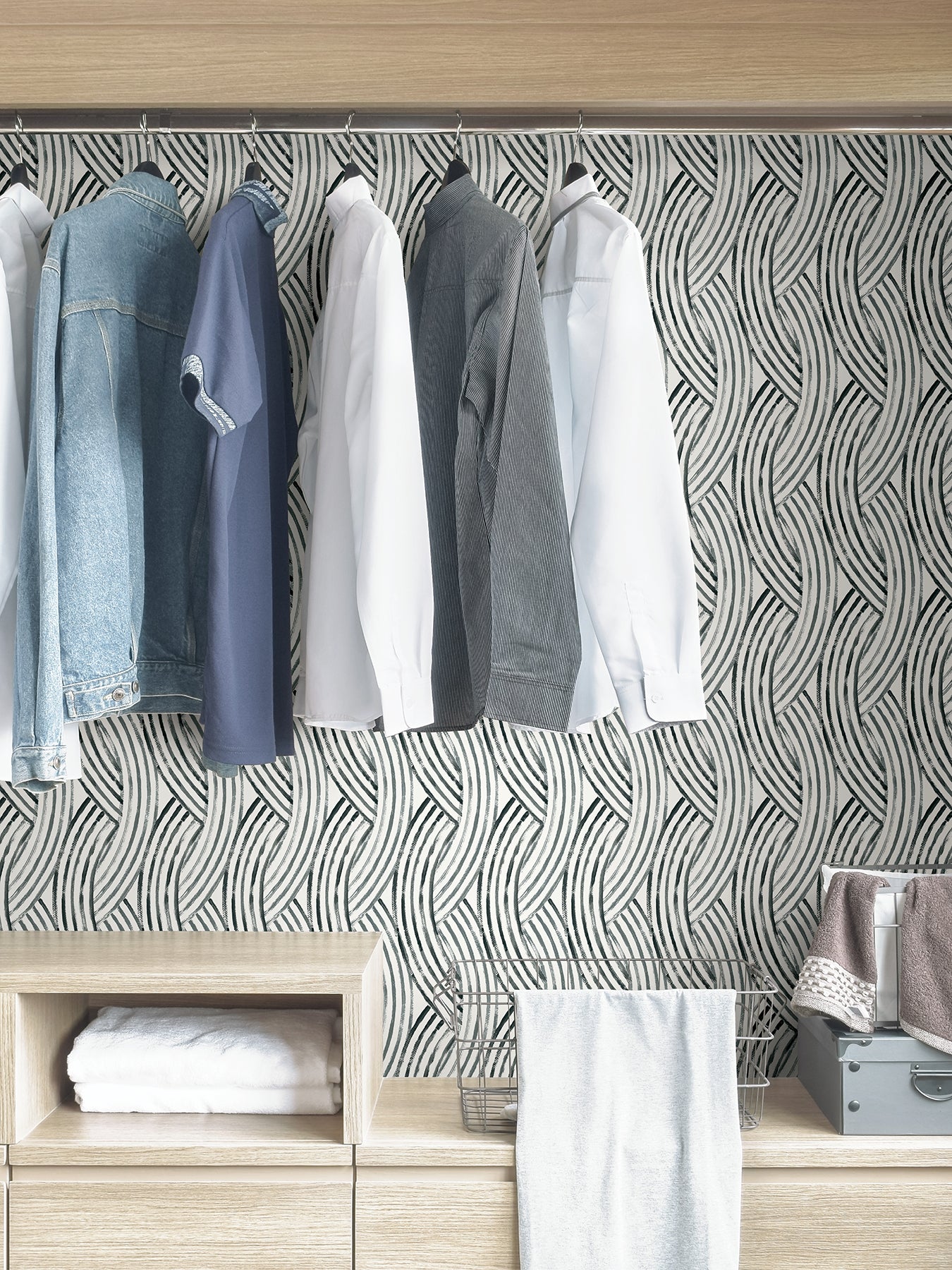 Meraki Peel and Stick Wallpaper in a room setting
