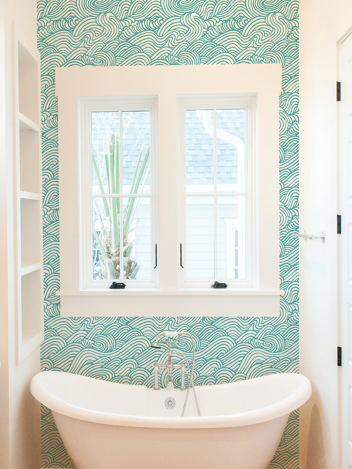 Saybrook Peel and Stick Wallpaper in a room setting