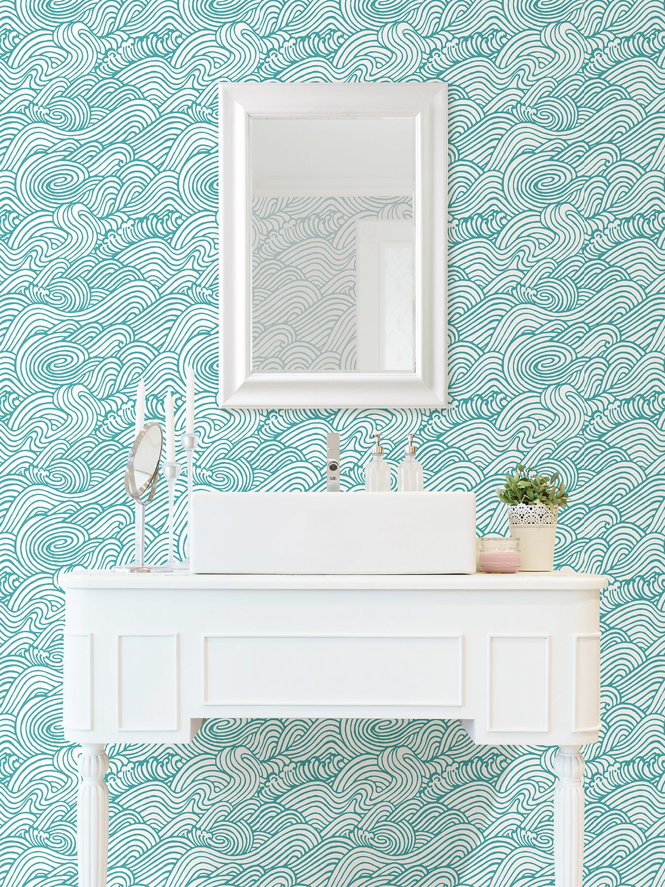 Saybrook Peel and Stick Wallpaper in a room setting