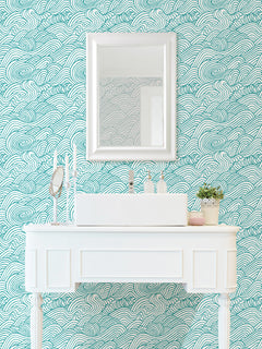 Saybrook Peel and Stick Wallpaper in a room setting