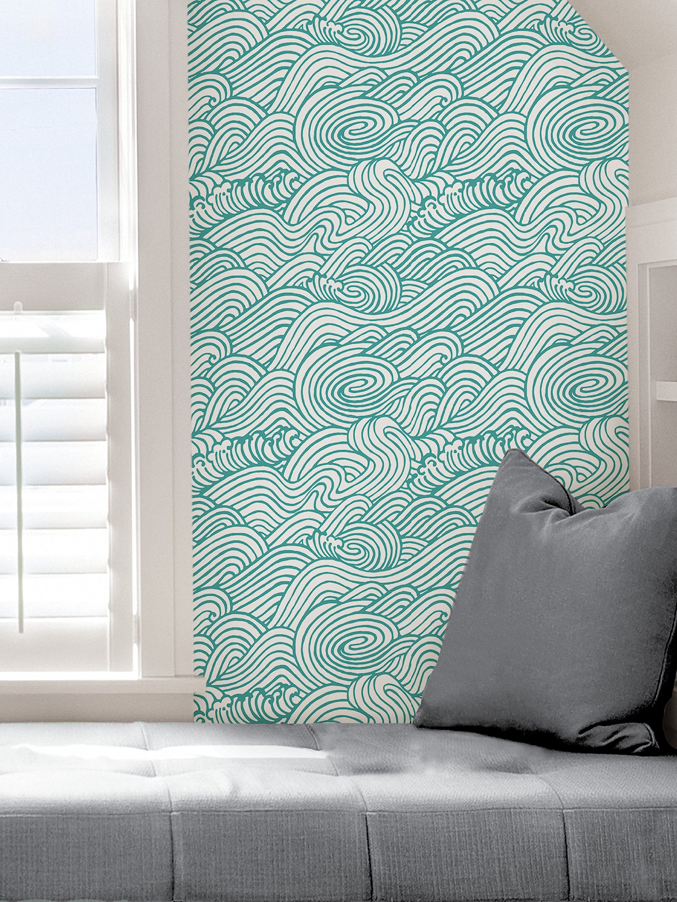 Saybrook Peel and Stick Wallpaper in a room setting