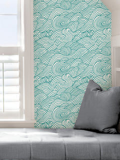 Saybrook Peel and Stick Wallpaper in a room setting