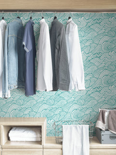 Saybrook Peel and Stick Wallpaper in a room setting