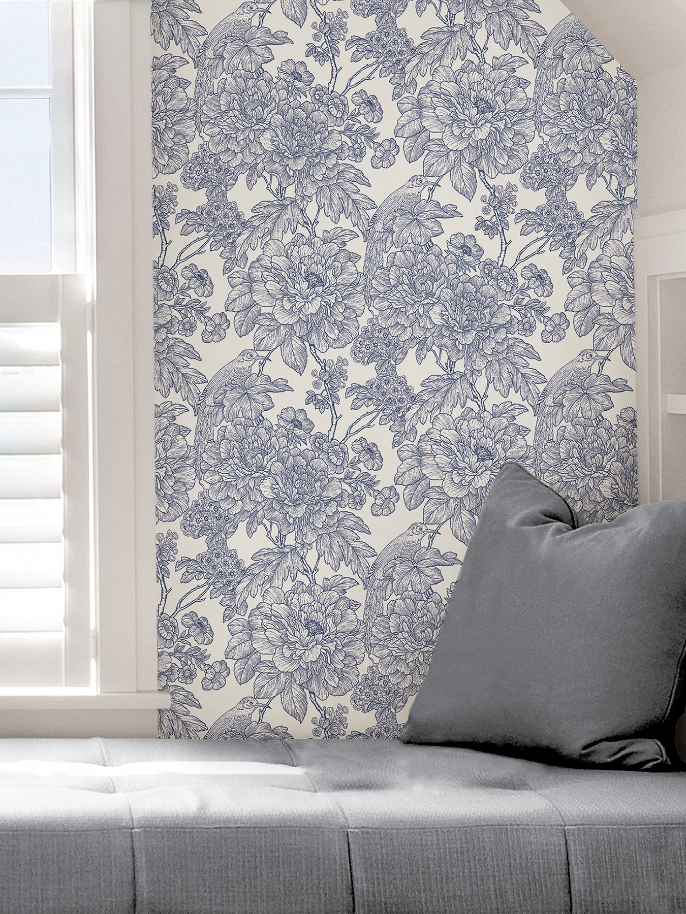 Sudbury Peel and Stick Wallpaper in a room setting