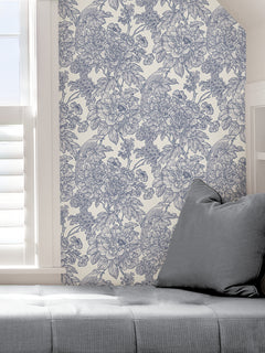 Sudbury Peel and Stick Wallpaper in a room setting