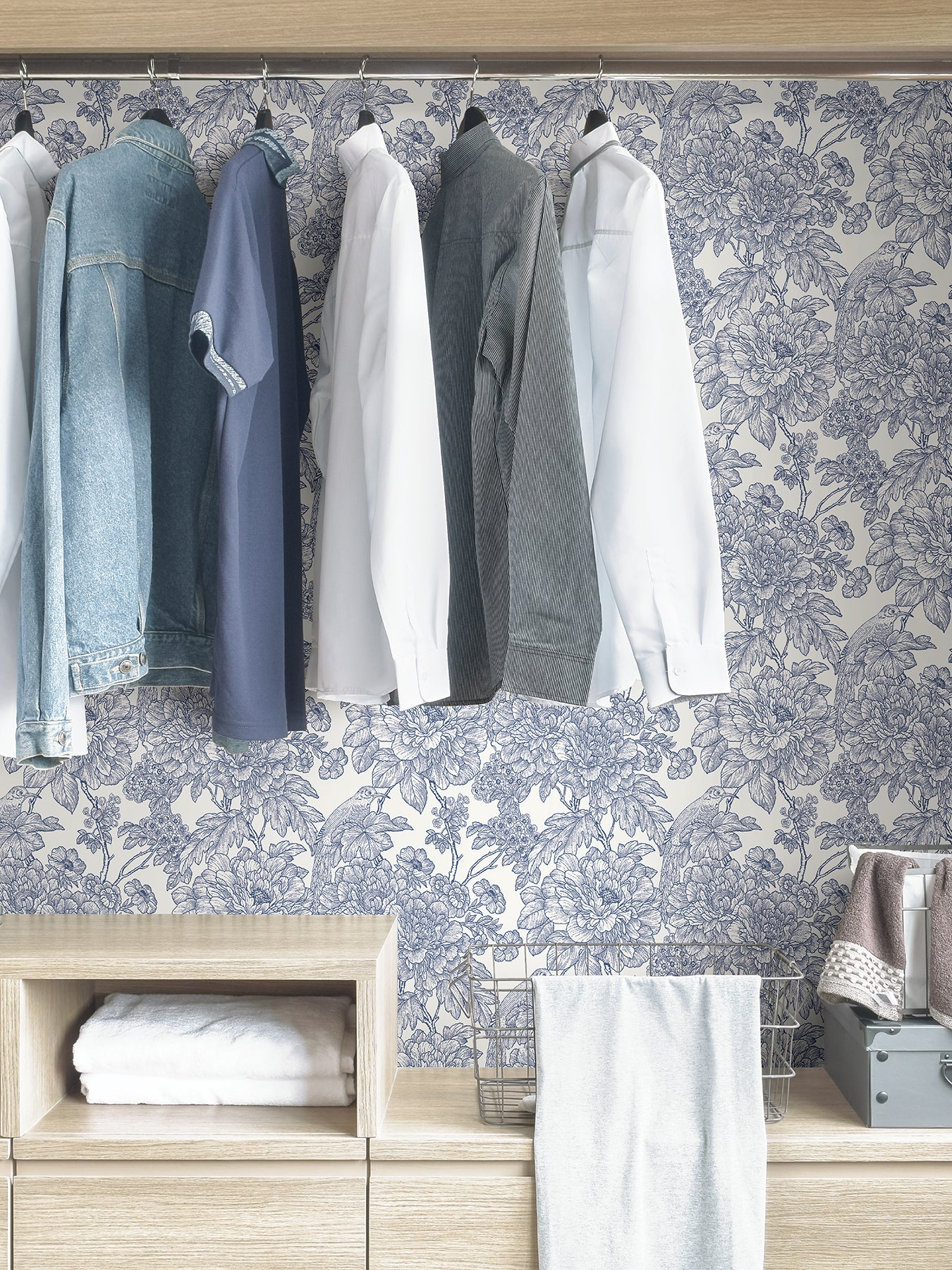 Sudbury Peel and Stick Wallpaper in a room setting