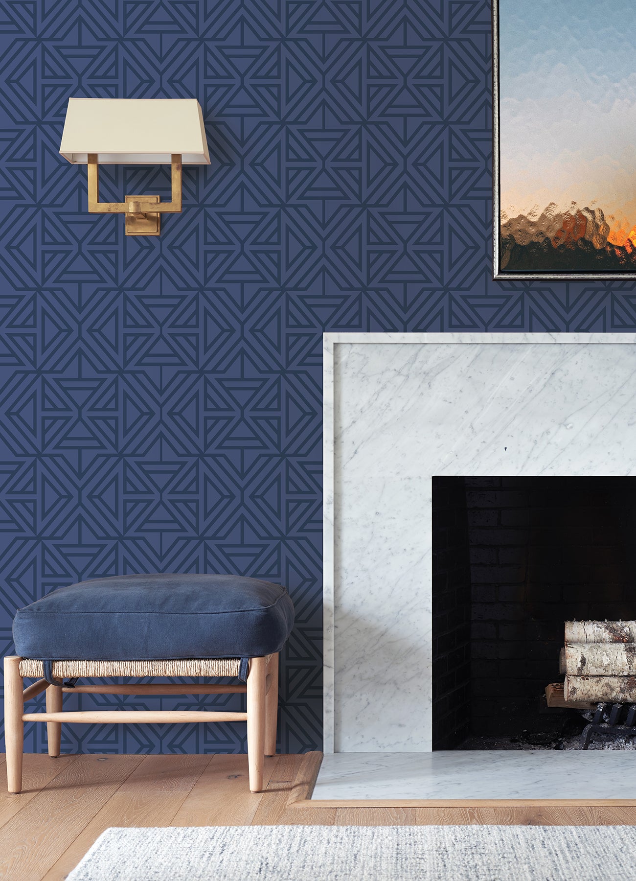 Linear Peel and Stick Wallpaper in a room setting