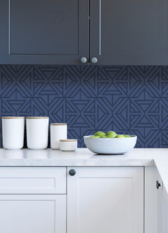 Linear Peel and Stick Wallpaper in a room setting