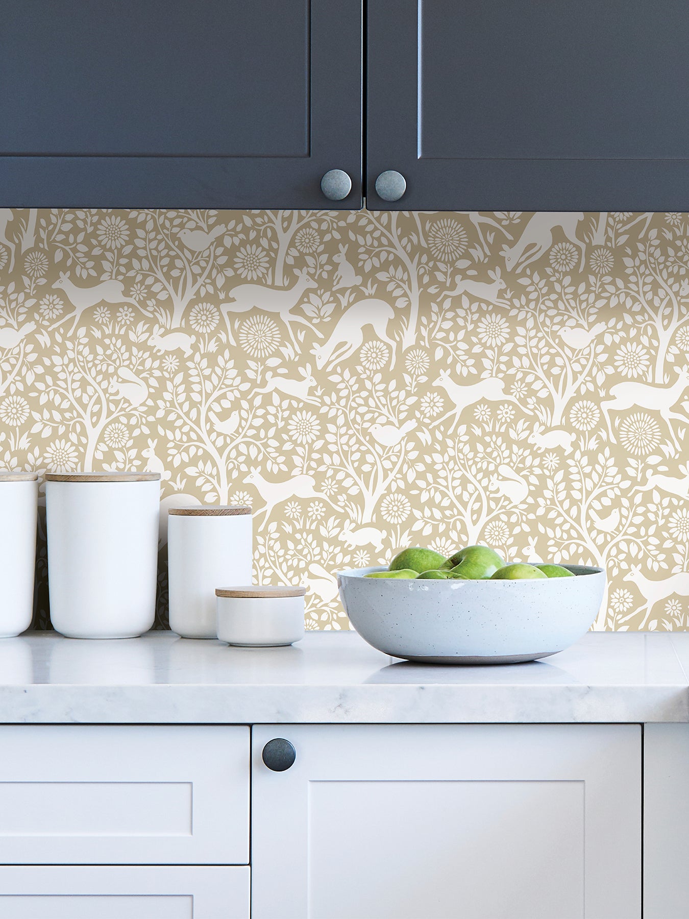 Merriment Peel and Stick Wallpaper in a room setting