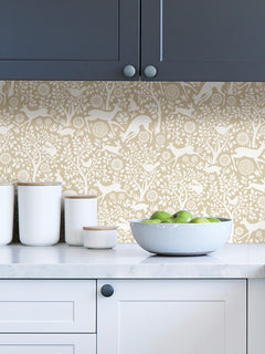 Merriment Peel and Stick Wallpaper in a room setting