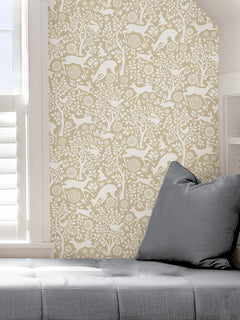 Merriment Peel and Stick Wallpaper in a room setting
