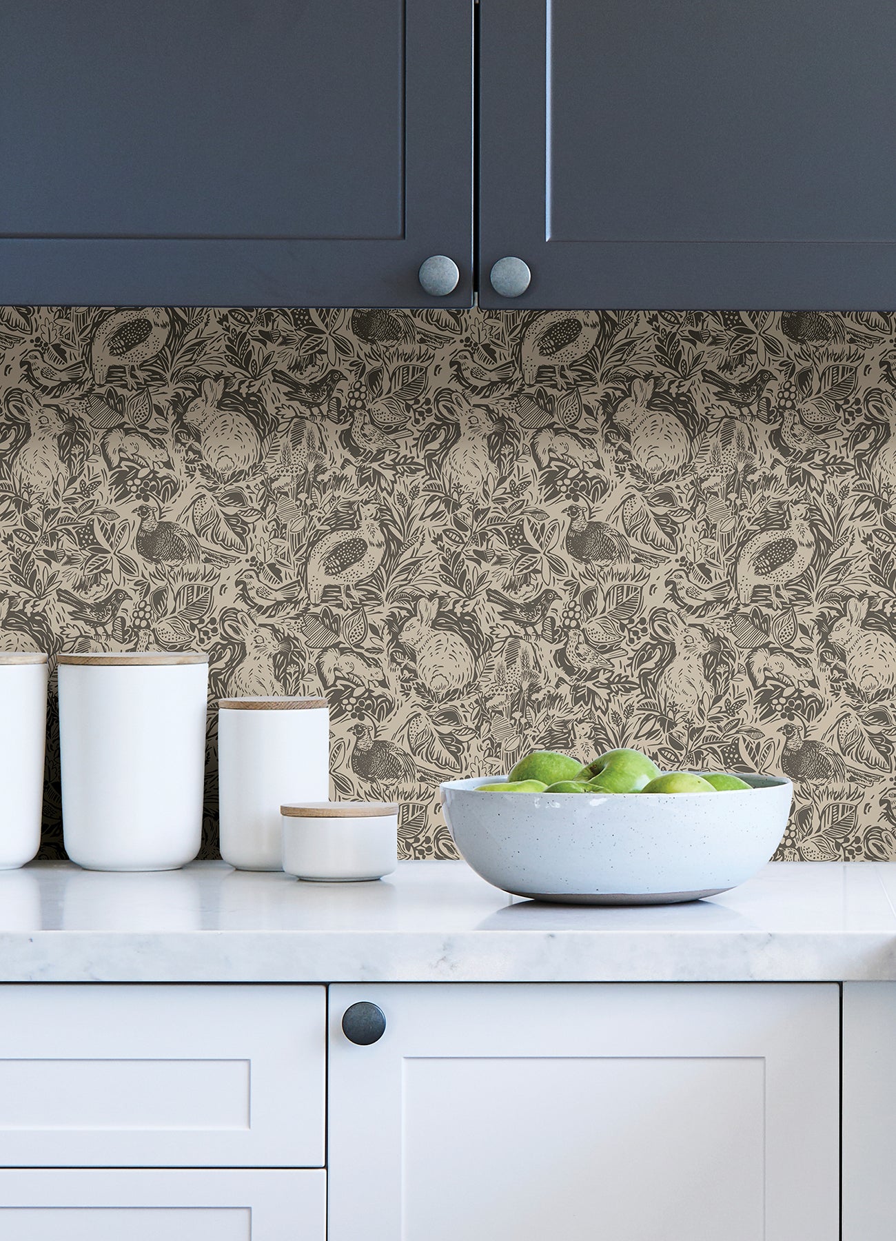 Terrene Peel and Stick Wallpaper in a room setting
