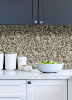 Terrene Peel and Stick Wallpaper in a room setting