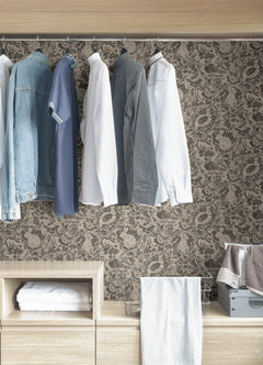 Terrene Peel and Stick Wallpaper in a room setting