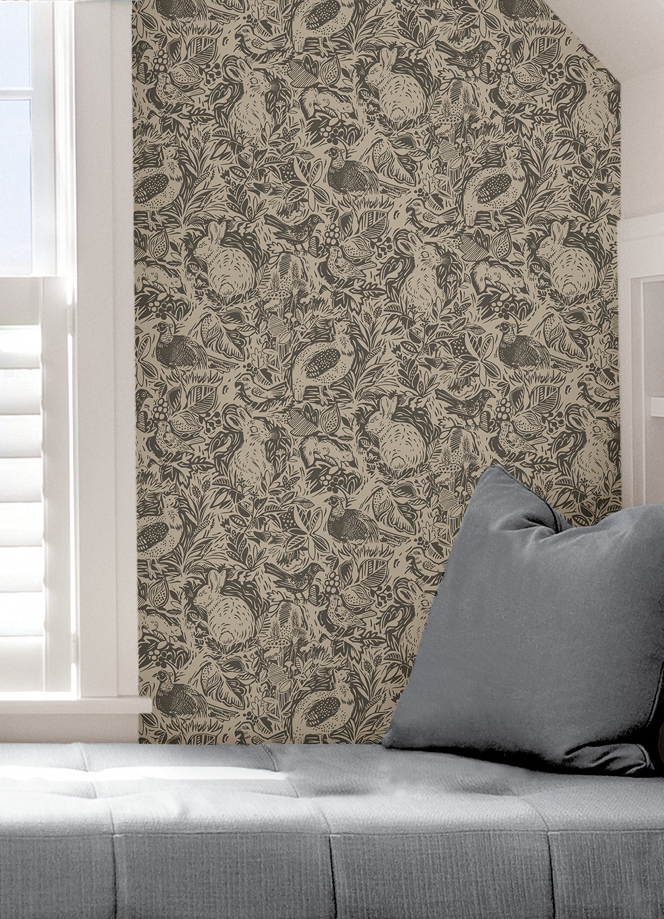 Terrene Peel and Stick Wallpaper in a room setting