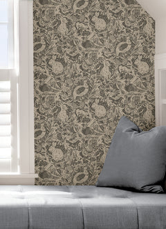 Terrene Peel and Stick Wallpaper in a room setting