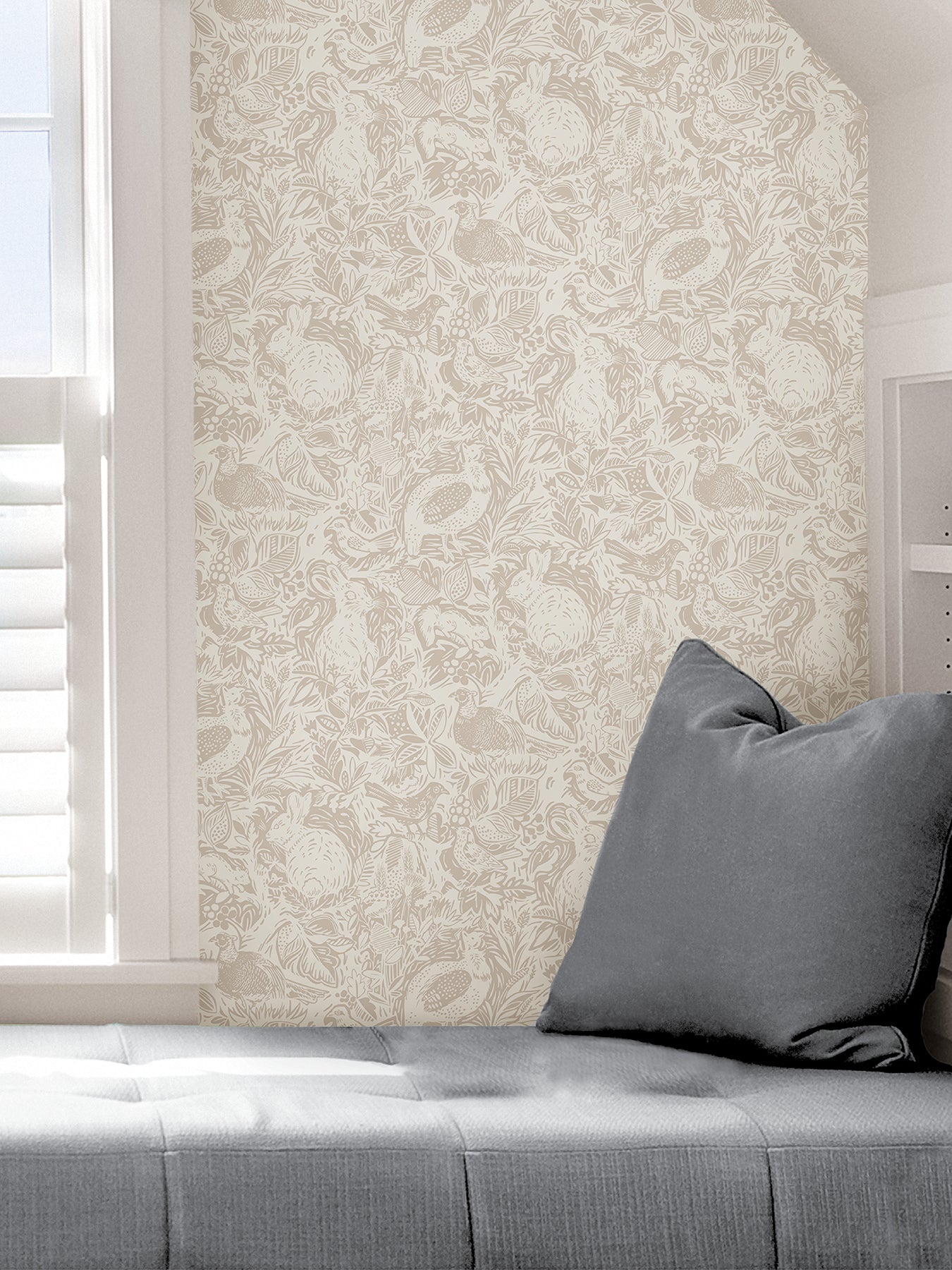 Terrene P&S Wallpaper in a room setting