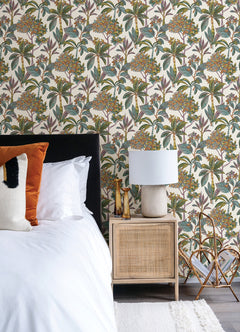 Panama P&S Wallpaper in a room setting