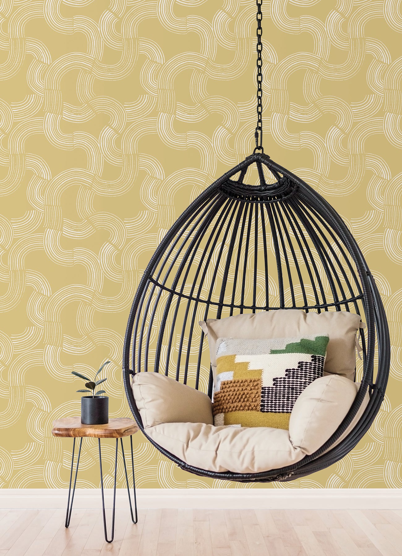 Hokime Peel and Stick Wallpaper in a room setting