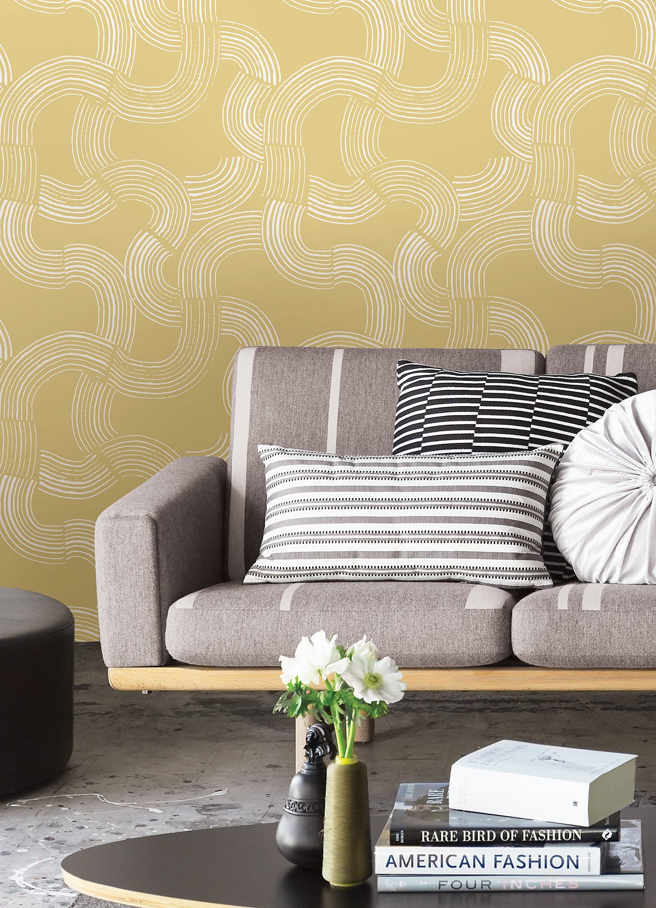 Hokime Peel and Stick Wallpaper in a room setting