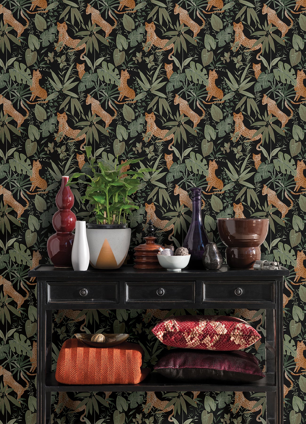 Jhalana Peel and Stick Wallpaper in a room setting