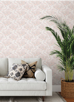 Flamingo Peel and Stick Wallpaper in a room setting