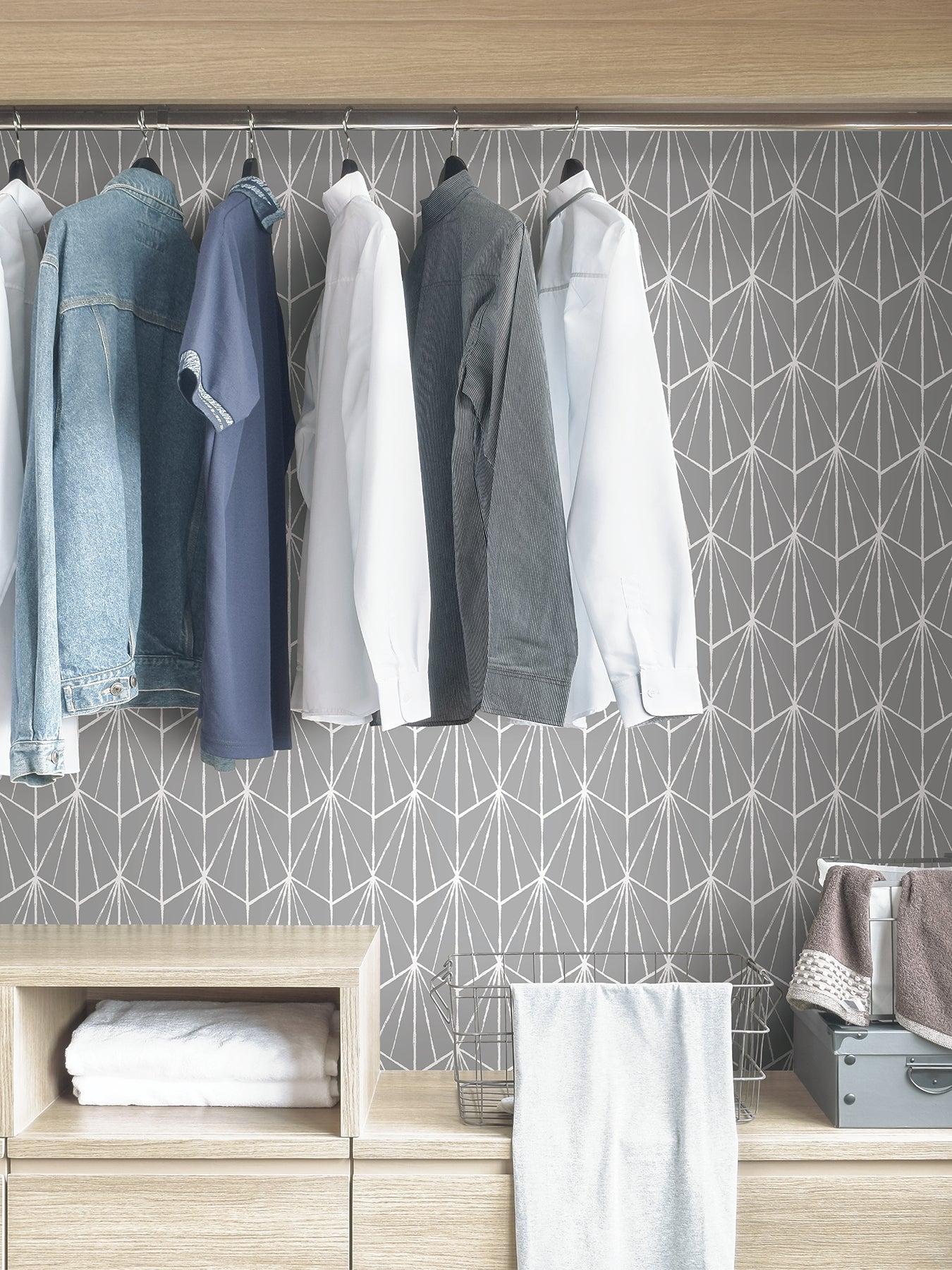 Dorset Peel and Stick Wallpaper in a room setting