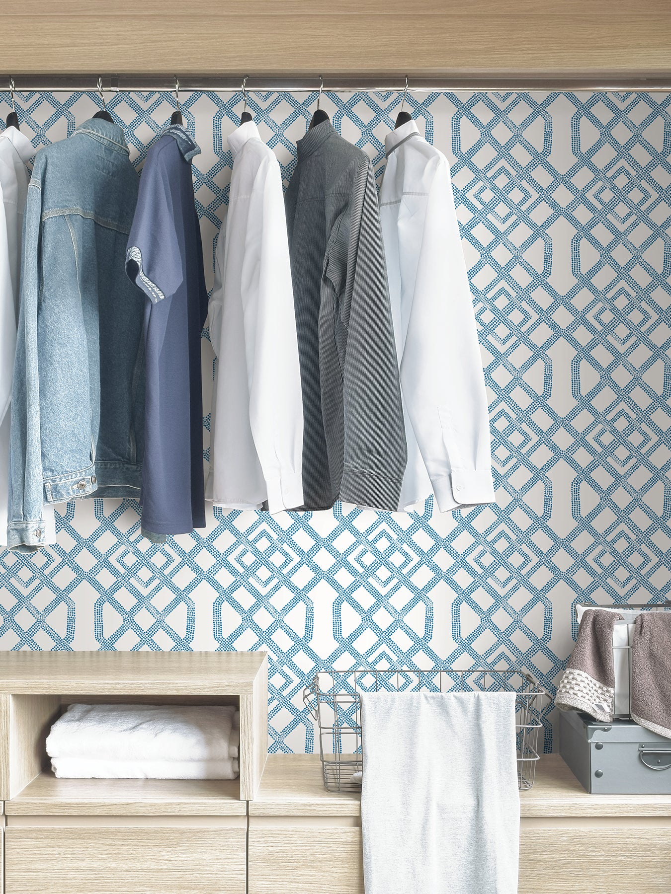 Tanner Peel and Stick Wallpaper in a room setting