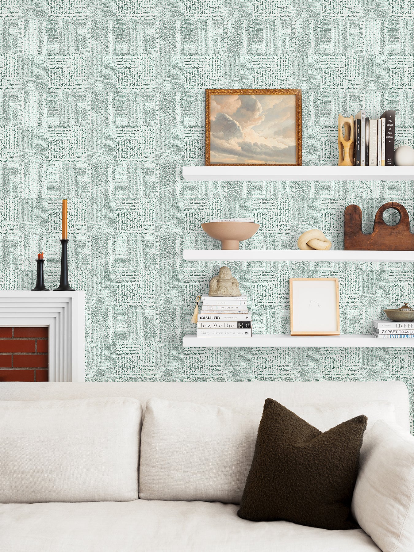 Mayim Peel and Stick Wallpaper in a room setting