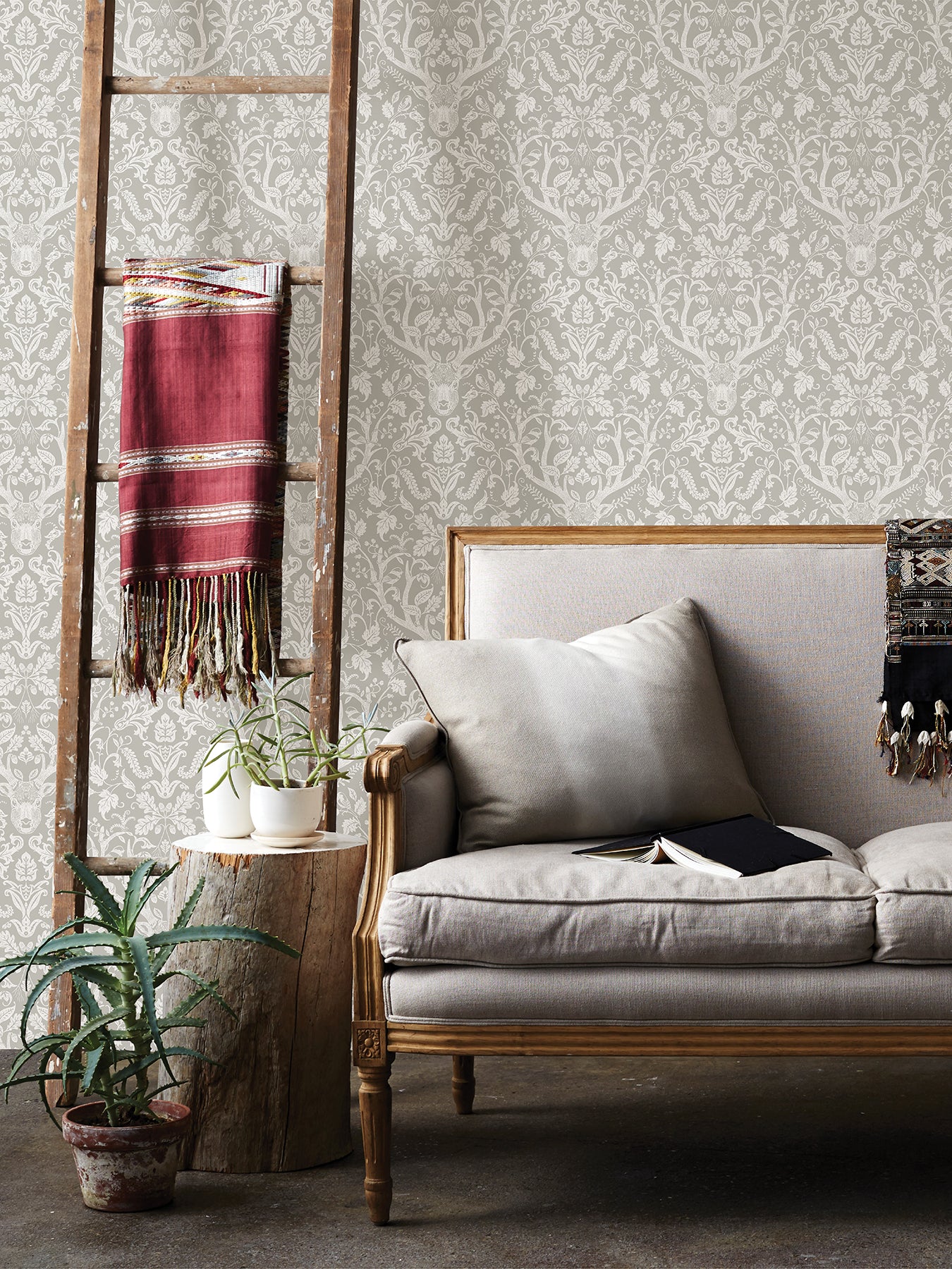 Escape to the Forest Peel and Stick Wallpaper in a room setting