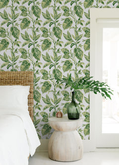 Caryota Peel and Stick Wallpaper in a room setting