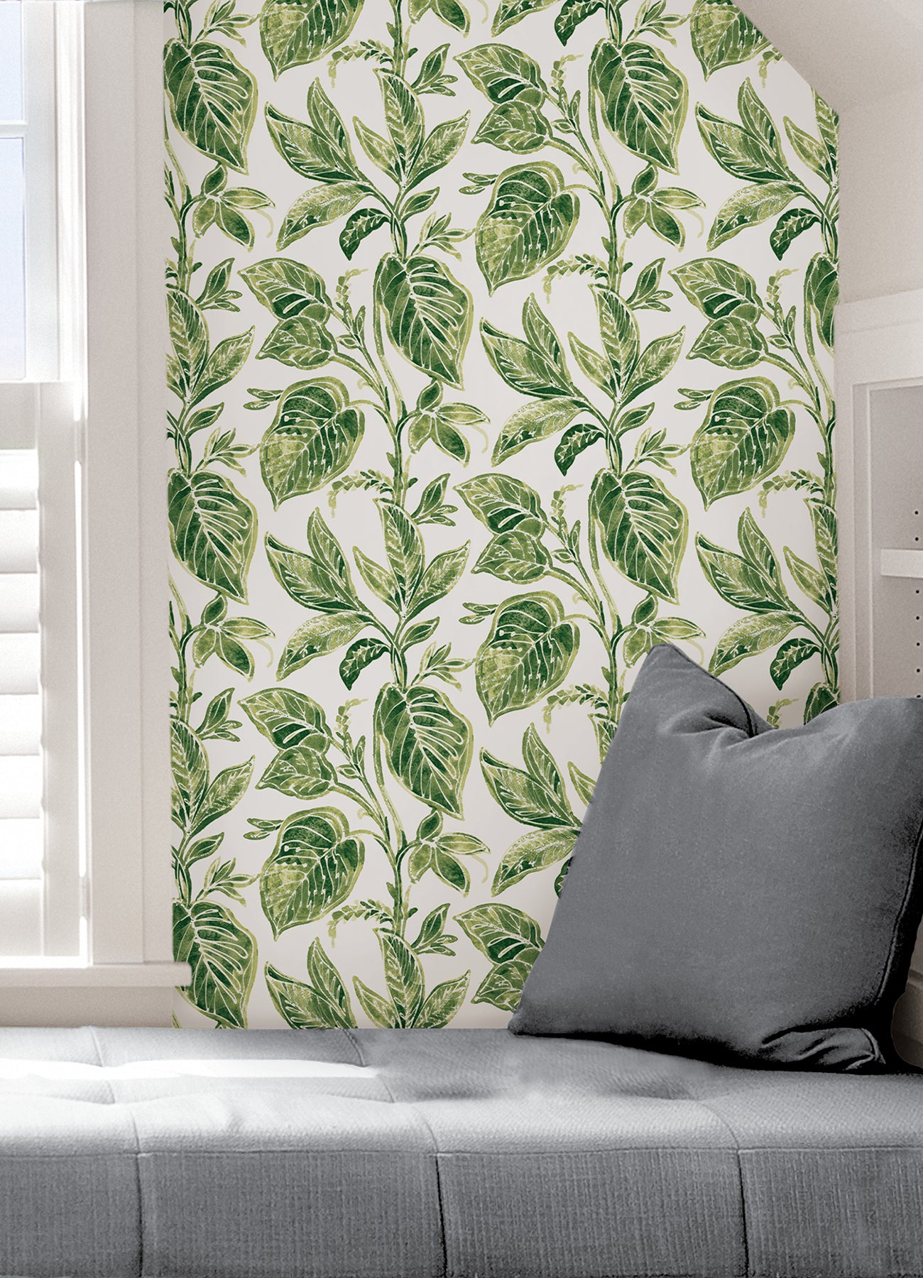 Caryota Peel and Stick Wallpaper in a room setting
