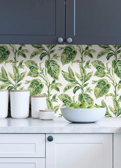 Caryota Peel and Stick Wallpaper in a room setting