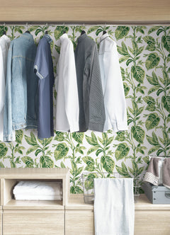 Caryota Peel and Stick Wallpaper in a room setting