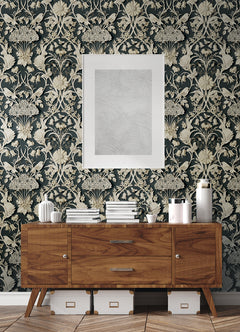 Eloise Peel and Stick Wallpaper in a room setting