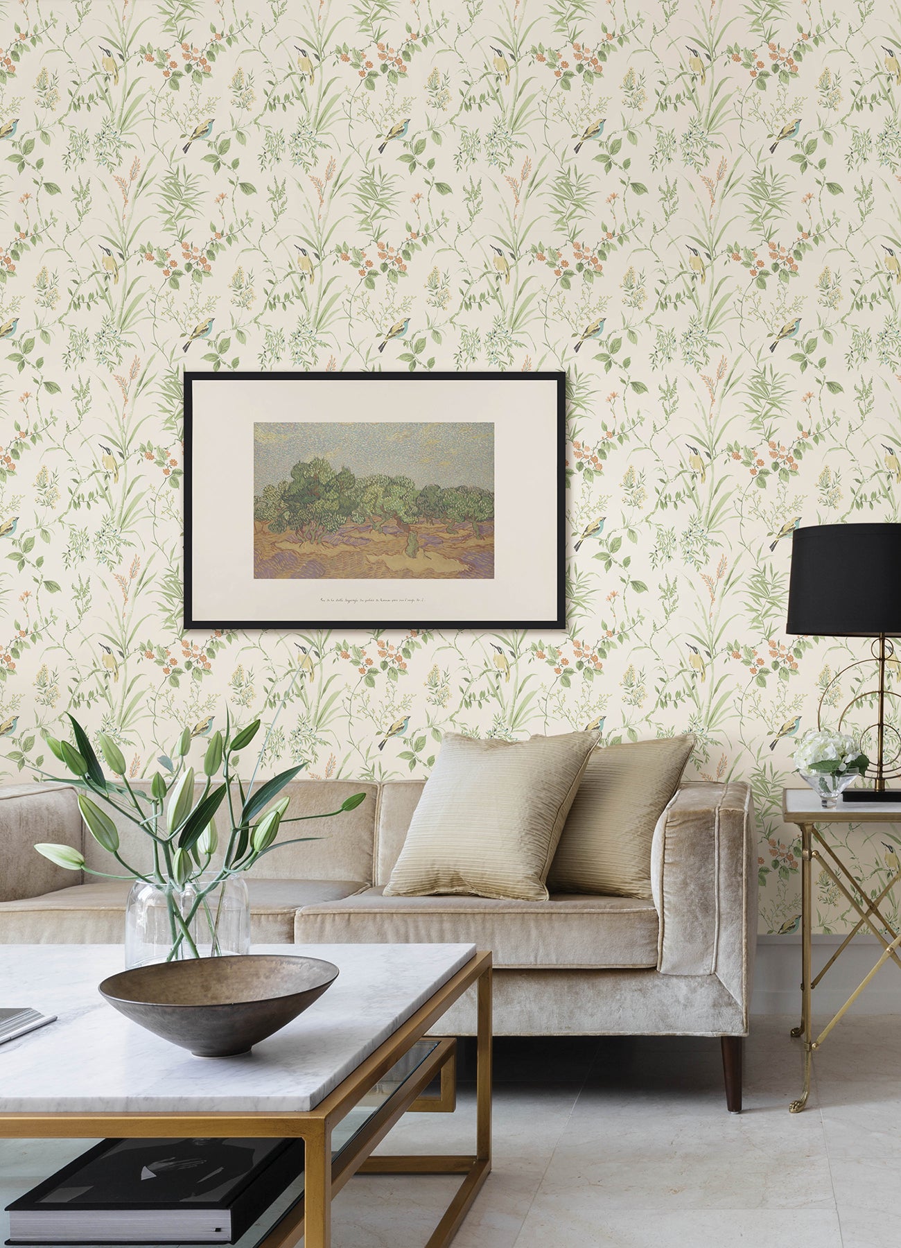 Songbord P&S Wallpaper in a room setting