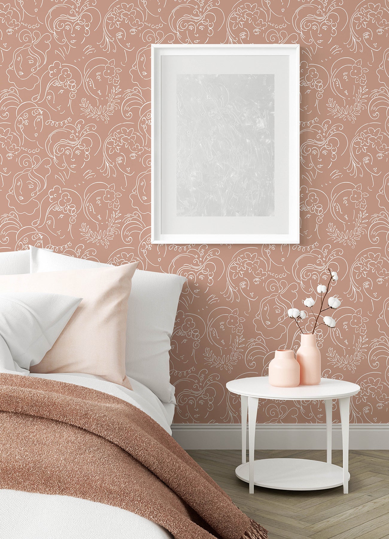 Lovely Ladies Who Lunch Peel and Stick Wallpaper in a room setting