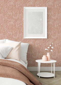 Lovely Ladies Who Lunch Peel and Stick Wallpaper in a room setting