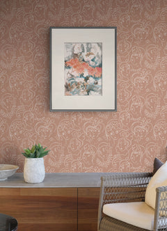Lovely Ladies Who Lunch Peel and Stick Wallpaper in a room setting