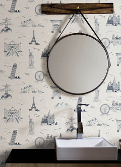 Landmark Peel and Stick Wallpaper in a room setting