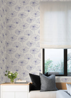 Aya Flower Peel and Stick Wallpaper in a room setting