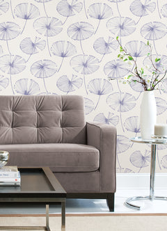 Aya Flower Peel and Stick Wallpaper in a room setting