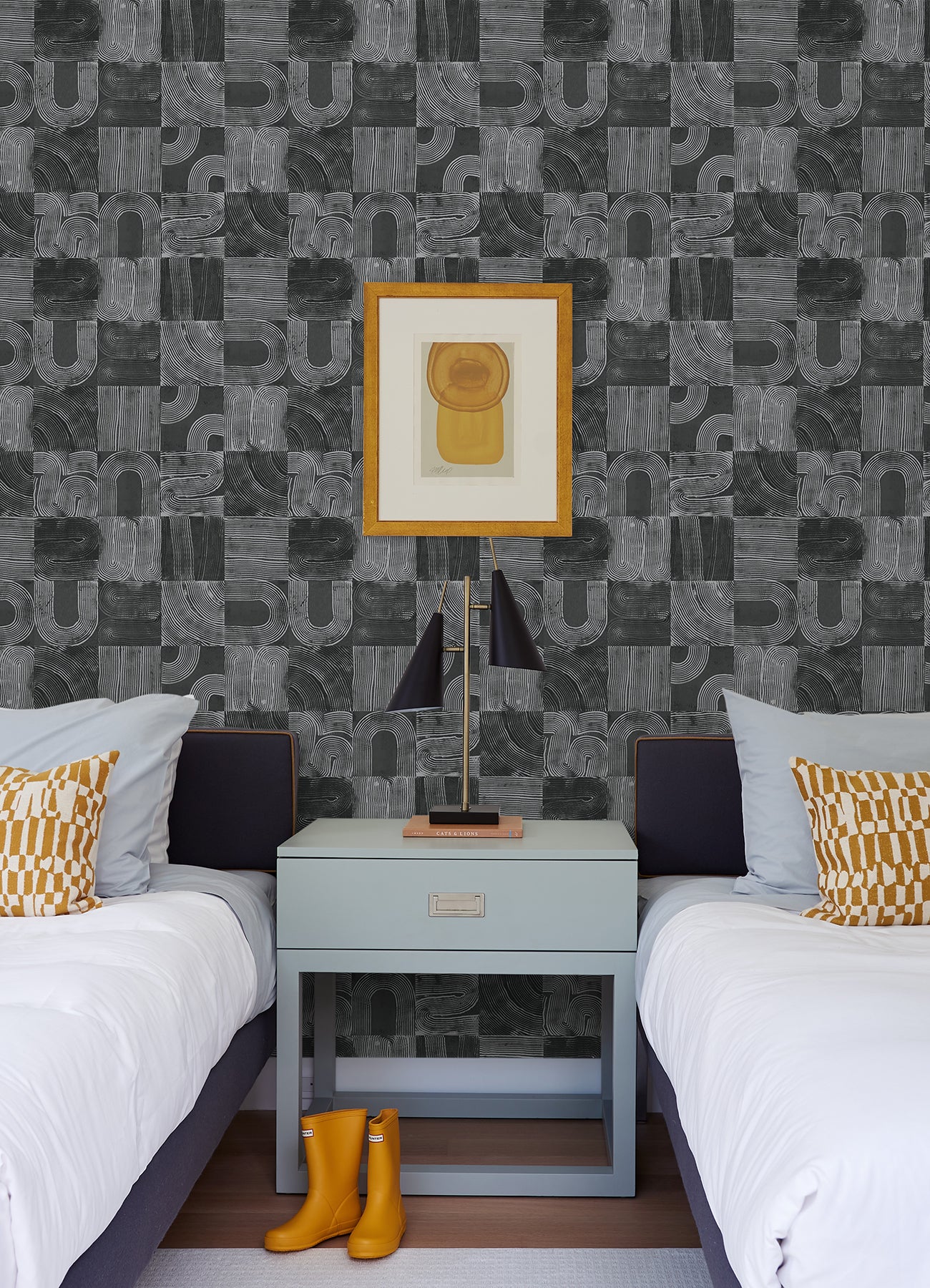 Vaughn Peel and Stick Wallpaper in a room setting