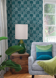 Vaughn Peel and Stick Wallpaper in a room setting