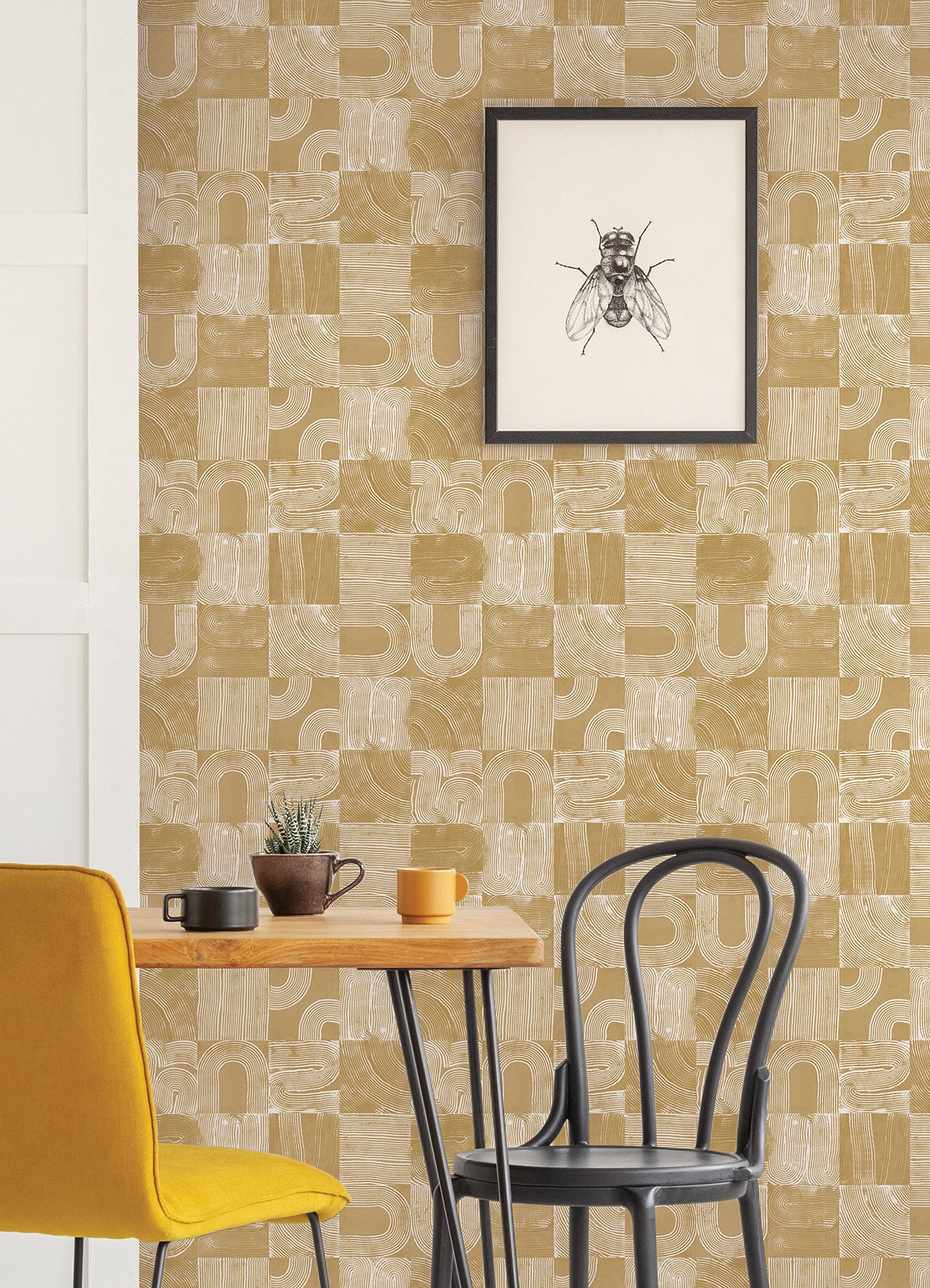 Vaughn Peel and Stick Wallpaper in a room setting